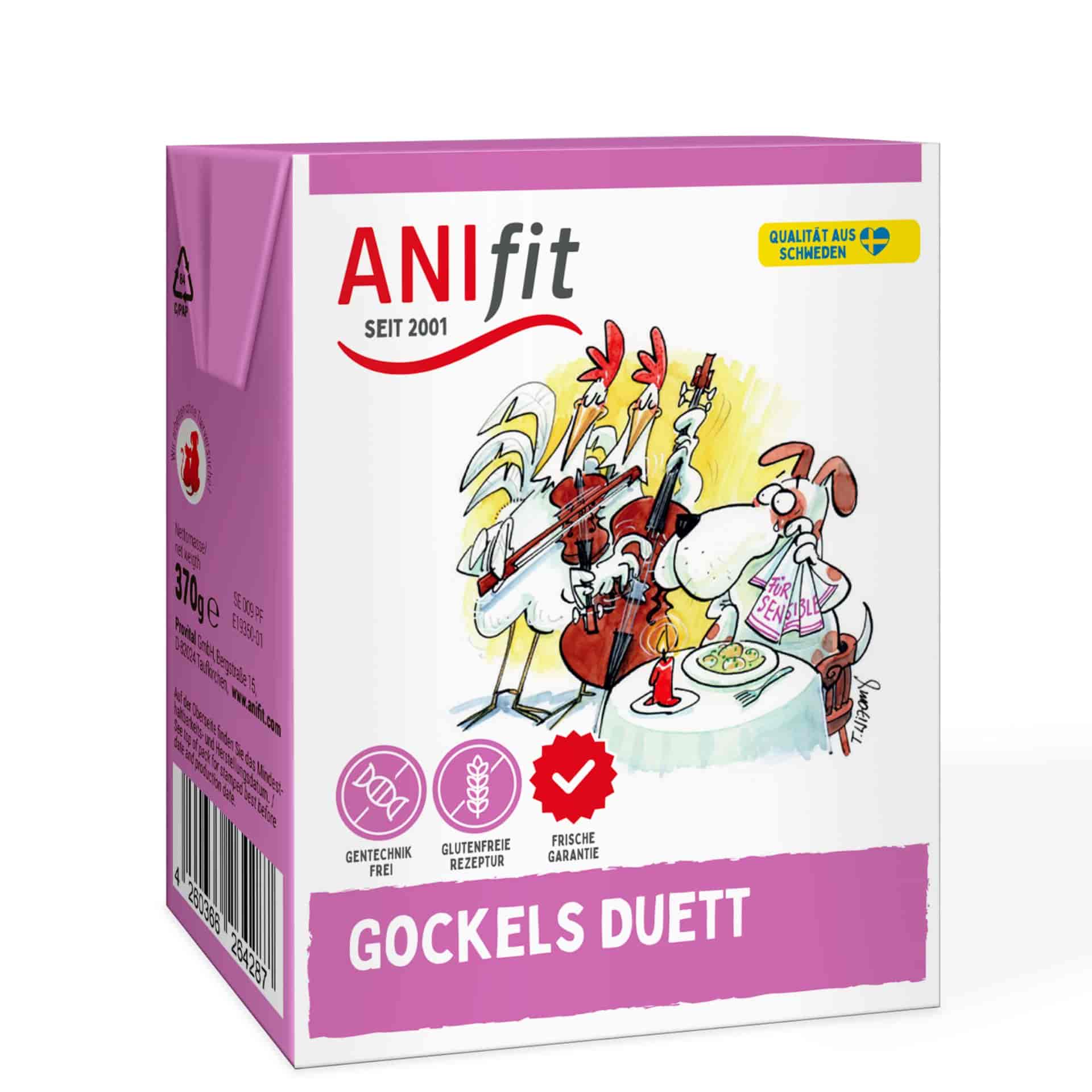 Gockels Duett Tetra Pak – Monoprotein für sensible Hunde